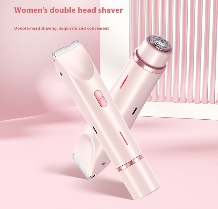 2in1 Women Electric Hair Remover Shaver Double Head Waterproof Bikini Trimmer