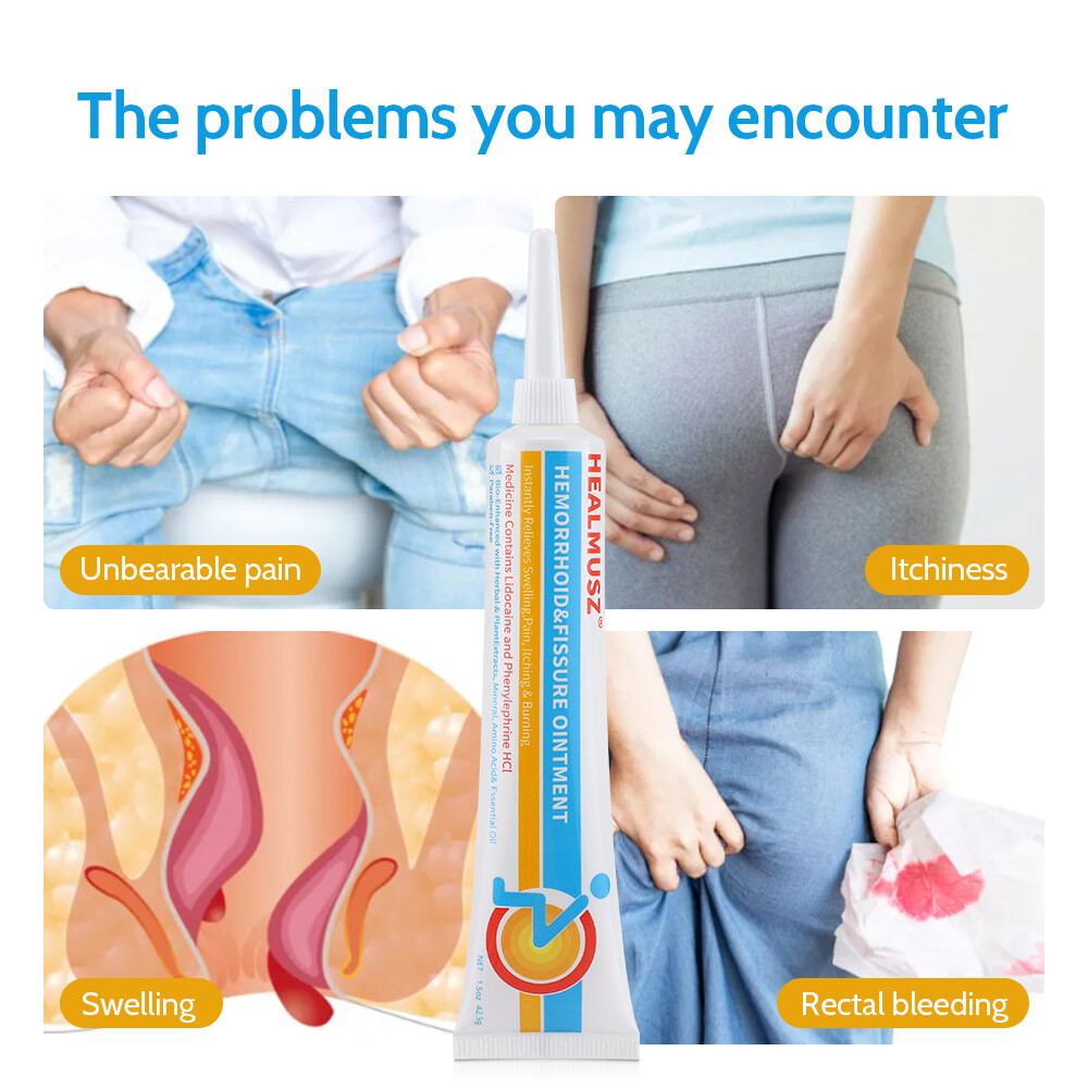 3/5PCS Hemorrhoids Remove Ointment Herbal Cream Relief Piles Pain Reduce Itching