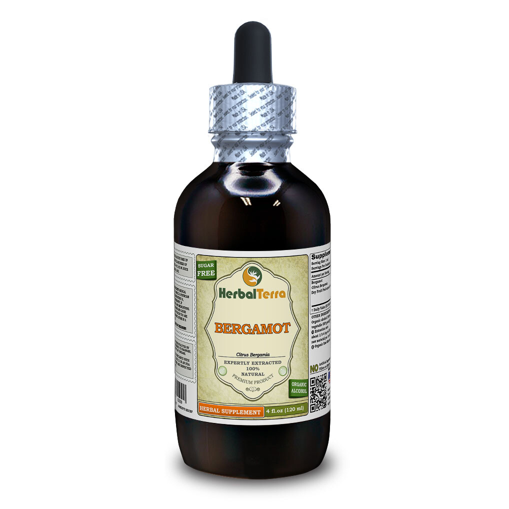 Bergamot (Citrus Bergamia) Tincture Dried Fruit Peel Liquid Extract
