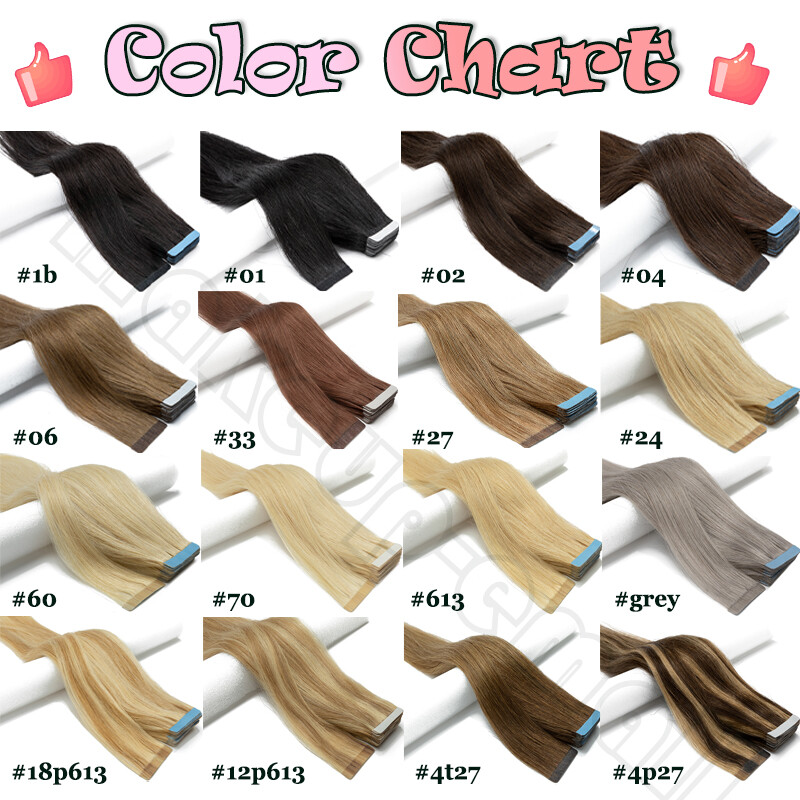 Seamless Double Sided Glue On Human Hair Extensions Tape In/ On Caramel Brown US
