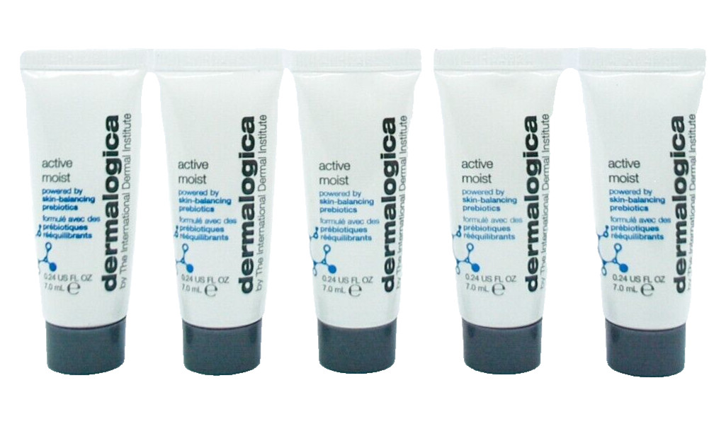 Dermalogica Active Moist Moisturizer Travel Size 0.24 fl oz/ 7ml (5 Pack) No Box