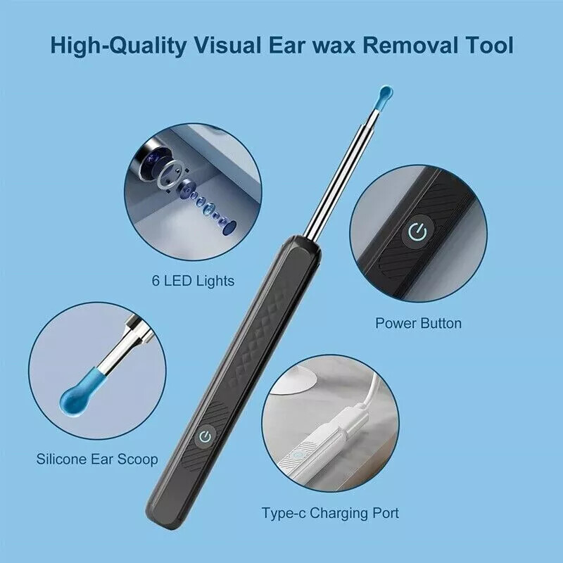 Wireless Ear Wax Remover Camera HD Ear Endoscope Spoon Pick Cleaning Tools Set