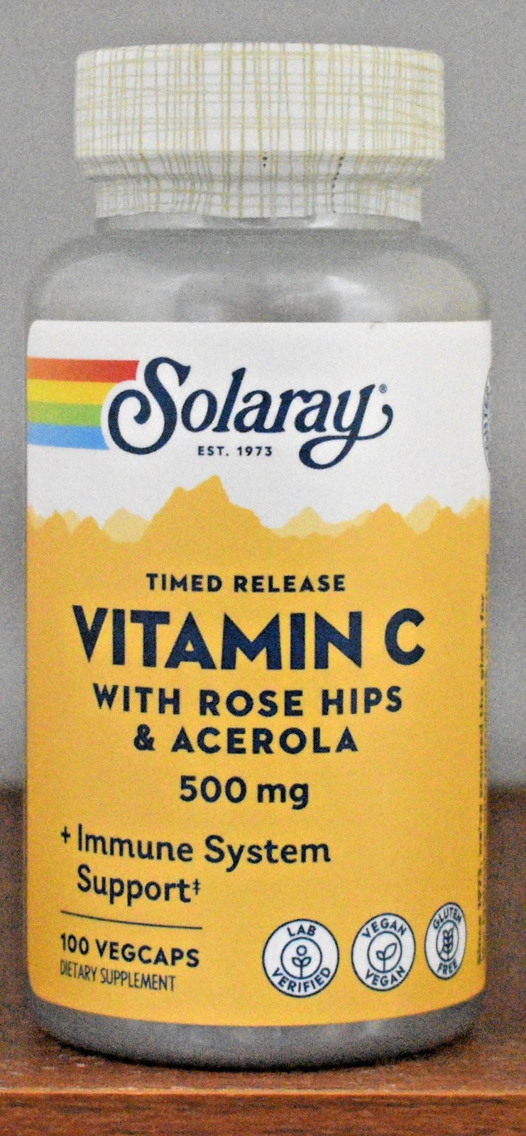 Solaray Vitamin C With Rose Hips & Acerola 500 mg Timed Release 100 Capsules