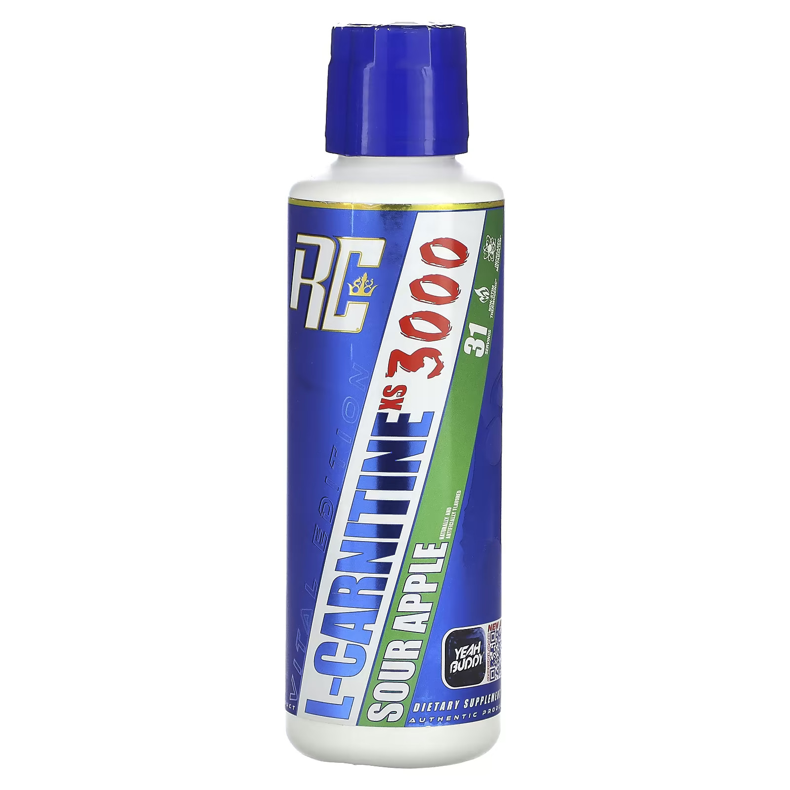 2 X Ronnie Coleman, Vital Edition, L-Carnitine XS 3000, Sour Apple, 16 fl oz (4