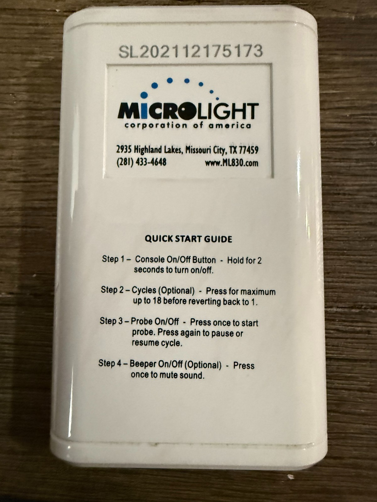 MicroLight Smart Laser ML830 – Perfect Condition – 2 Paddles & All Accessories