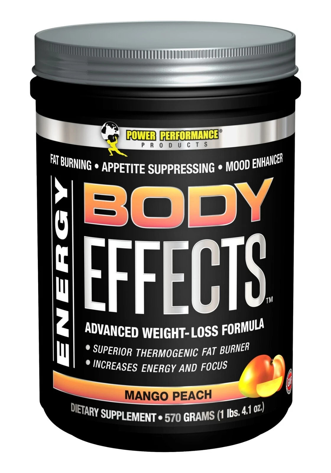 Body Effects Pre workout Supplement Weight Loss Energy Metabolism (Mango Peach)