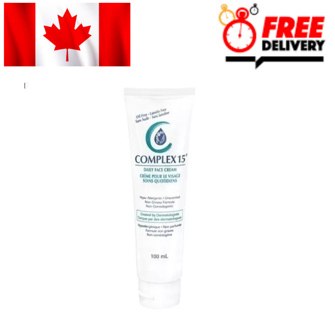 Complex 15 Daily Face Cream 100ML Moisturizer Canada FRESH STOCK LONG EXPIRY