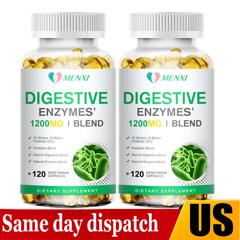 Digestive Enzymes Plus Probiotics & Prebiotics, 240 Veggie Capsules, Gut Health