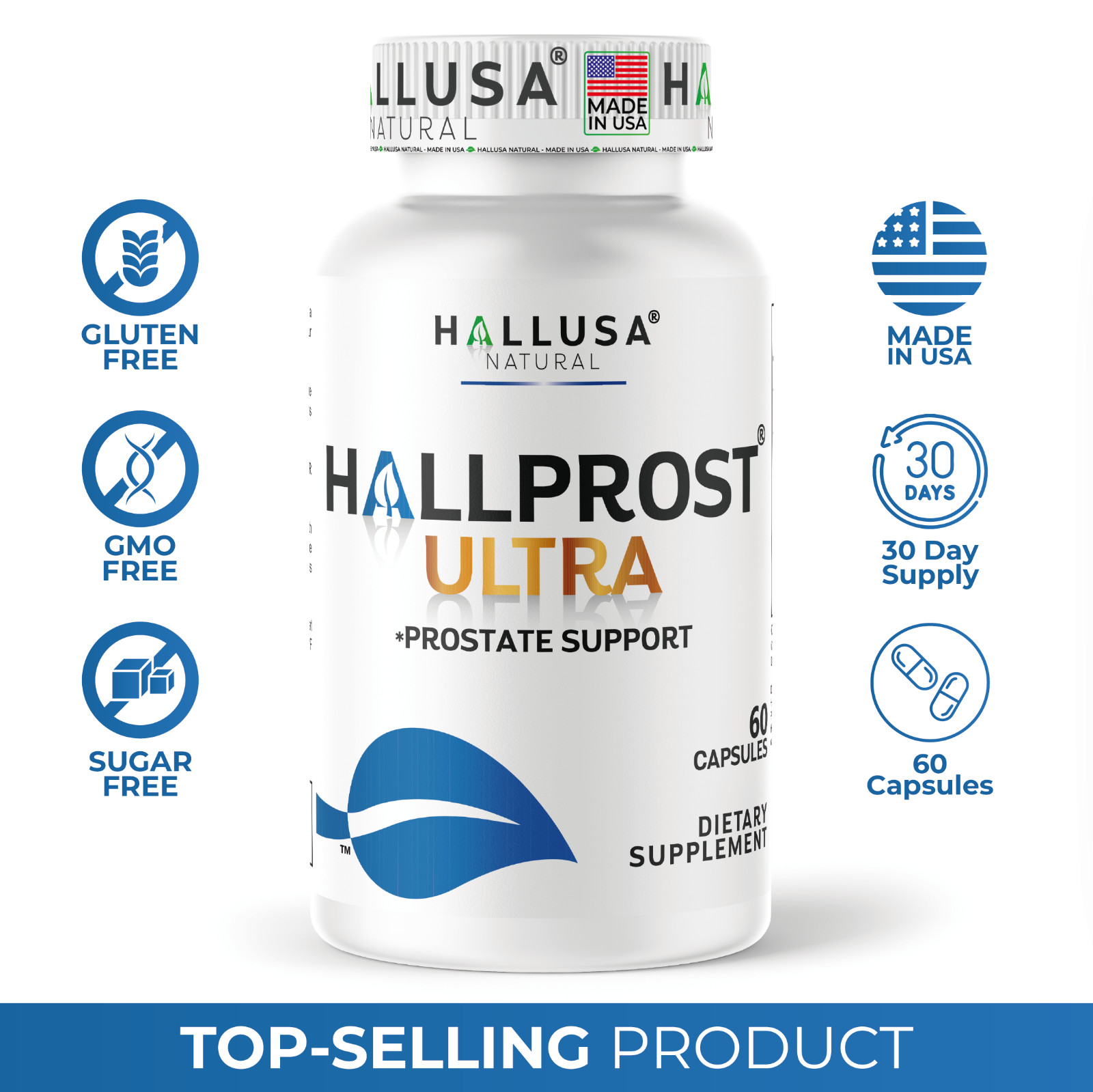 HALLPROST ULTRA – Prostate Supplement for Men – Healthy urine Flow – 60 cap