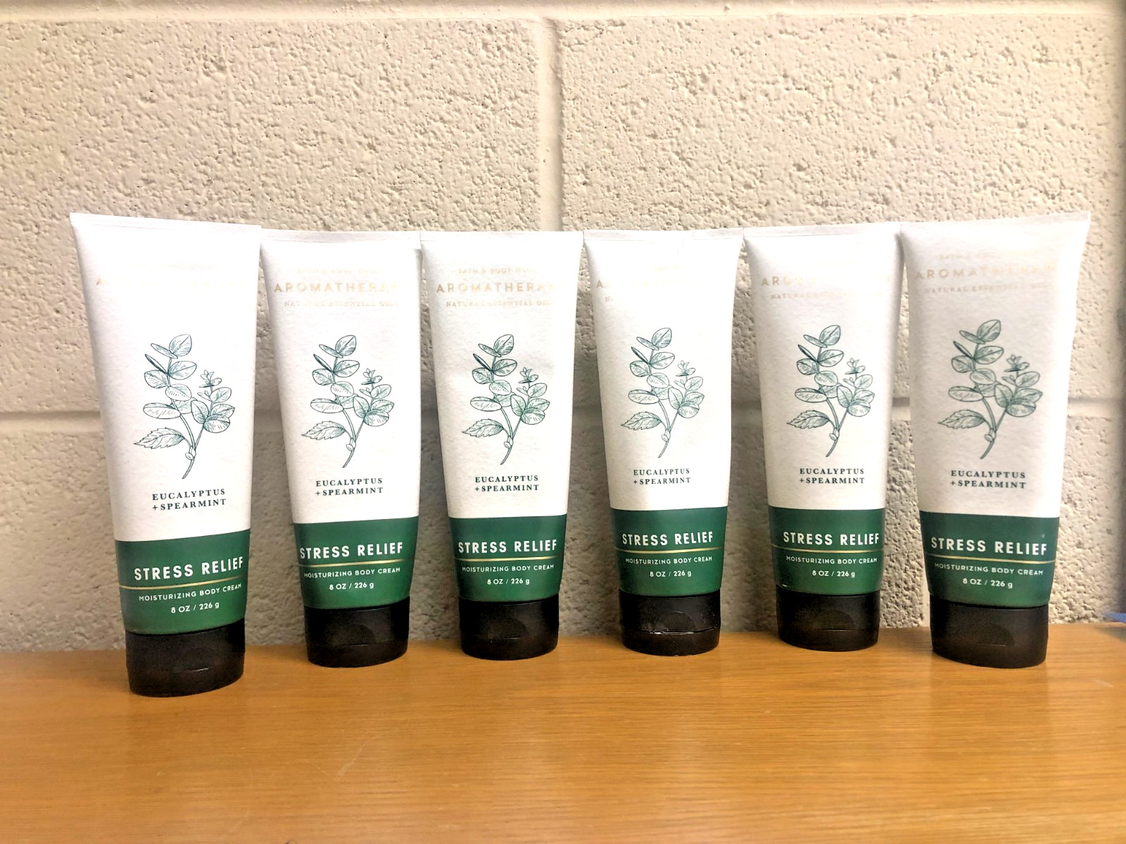 Bath & Body Works Aromatherapy Eucalyptus Spearmint Body Cream 8oz NEW (QTY 6)