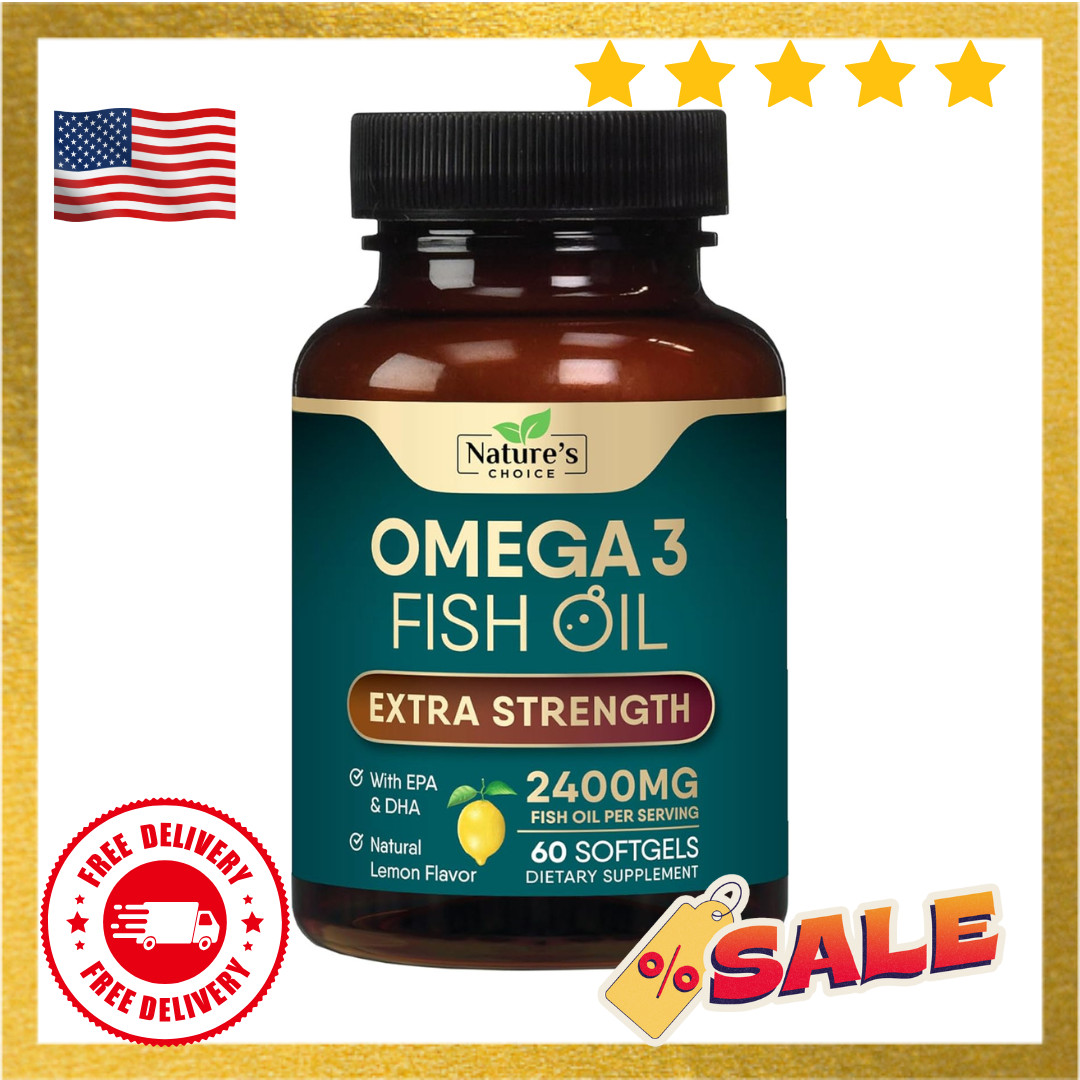 Omega 3 Fish Oil Supplement 2400 mg – Triple Strength EPA & DHA Fish Oil Omega 3