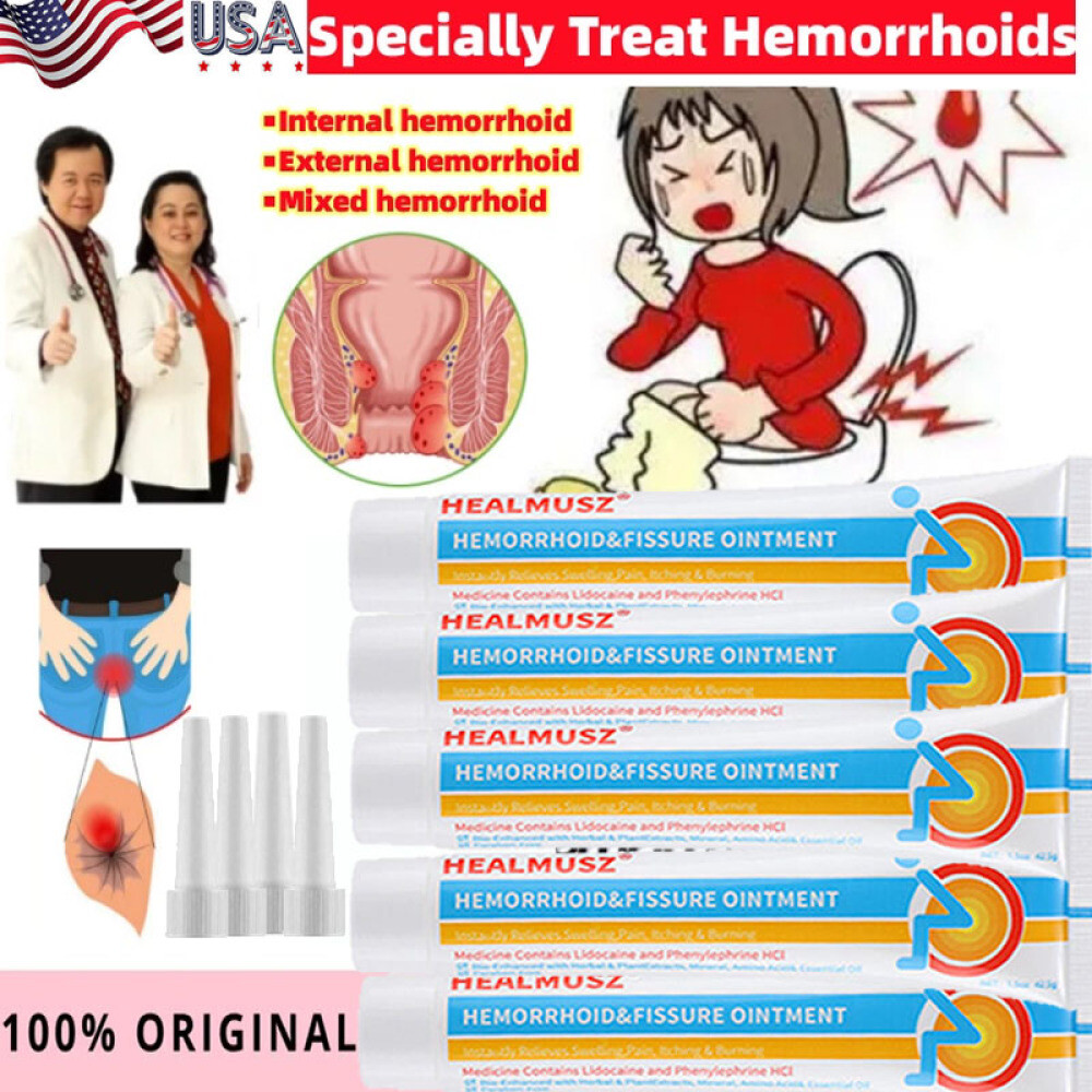 3/5PCS Hemorrhoids Remove Ointment Herbal Cream Relief Piles Pain Reduce Itching