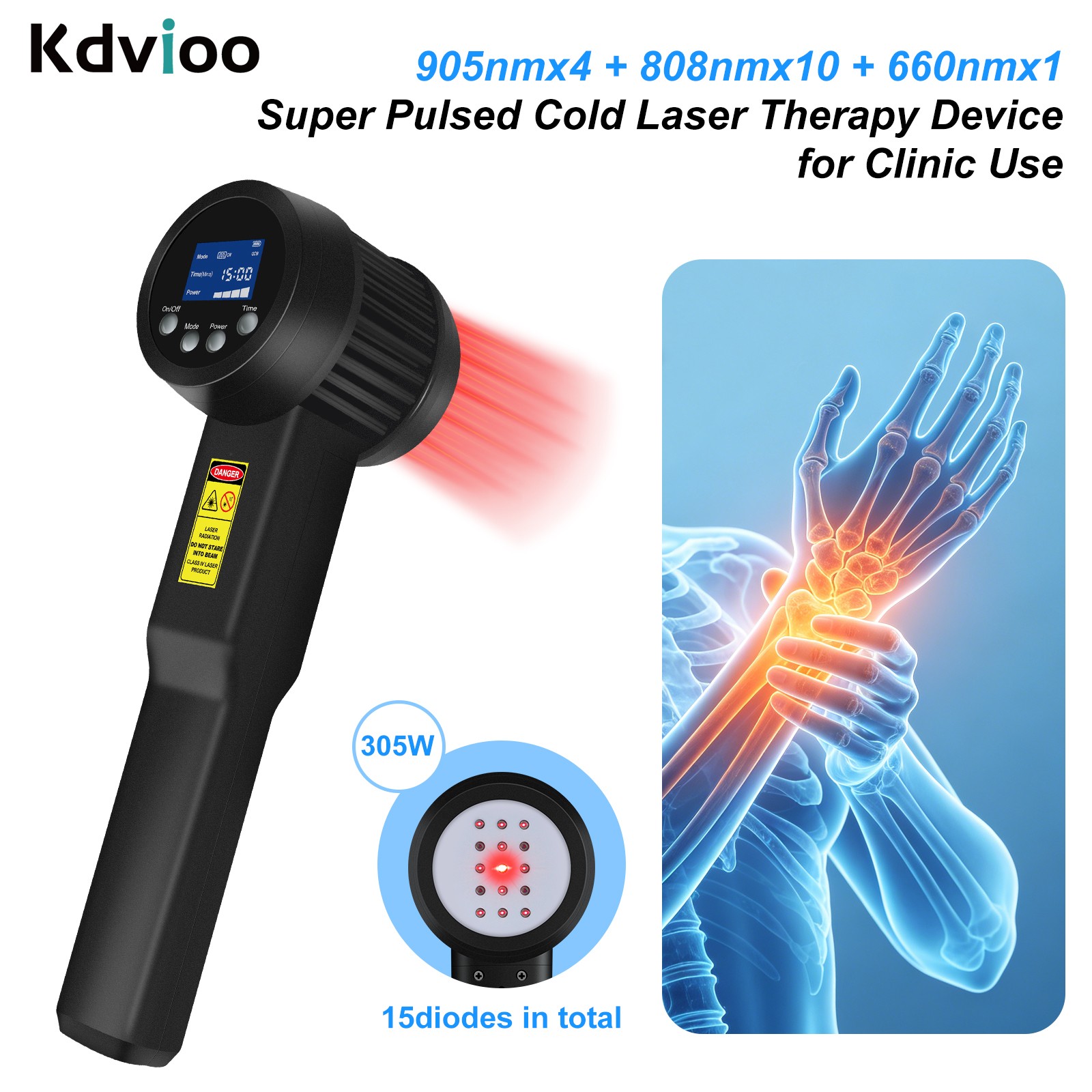 305W Super Pulsed Cold Laser Therapy 905/808/660nm for Pain Management Clinic
