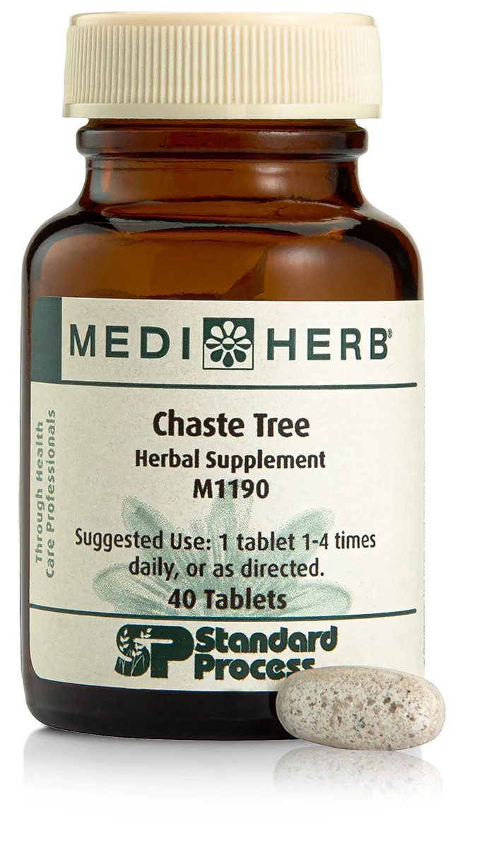 Chaste Tree Herbal Supplement (M1190) 40 Tabs – Standard Process/MediHerb