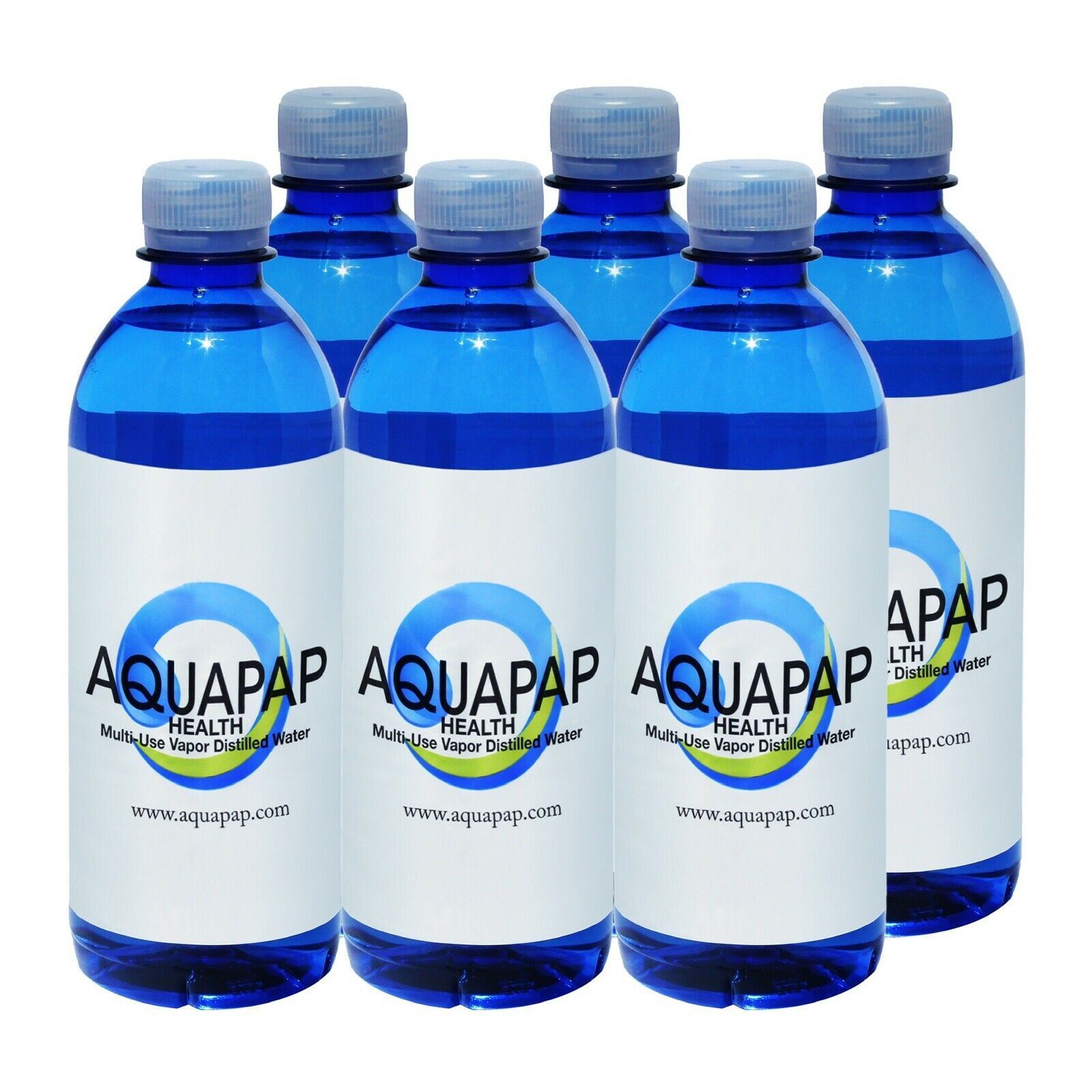 Aquapap Vapot Distilled CPAP Water 6 x16.9 Oz Bottles Machine Resting Clean New