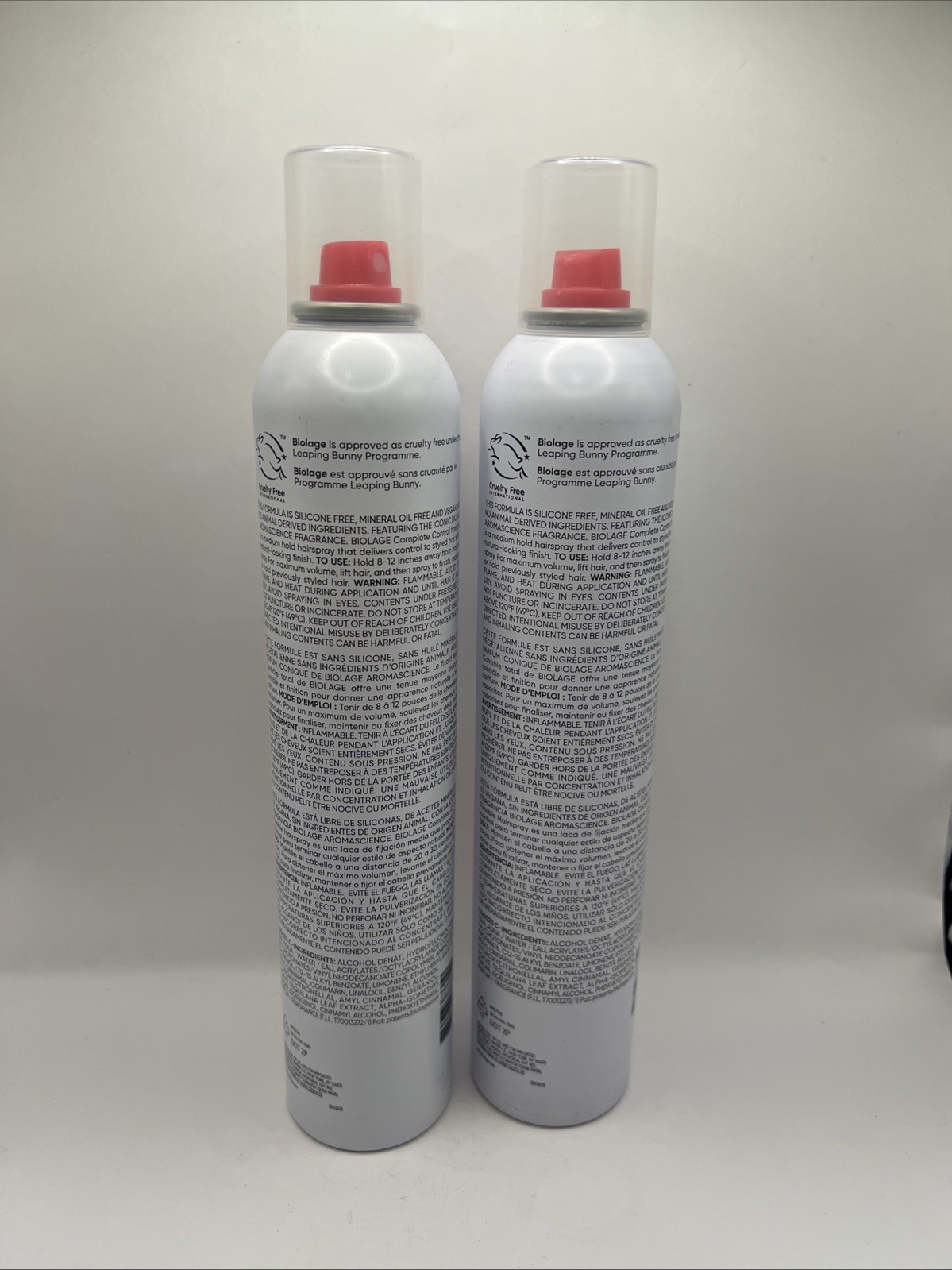 2x Biolage Complete Control Fast-Drying Hairspray #2 hold 10 oz new