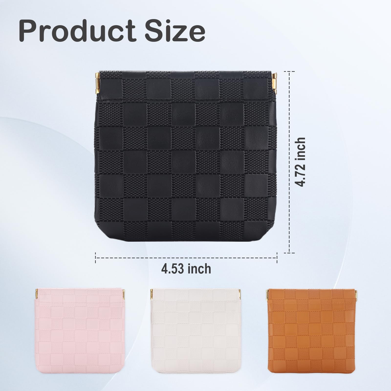 Sightor 2PCS Small Makeup Bag for 4.53″ x 4.72″ (11.5*12cm), Black, Beige
