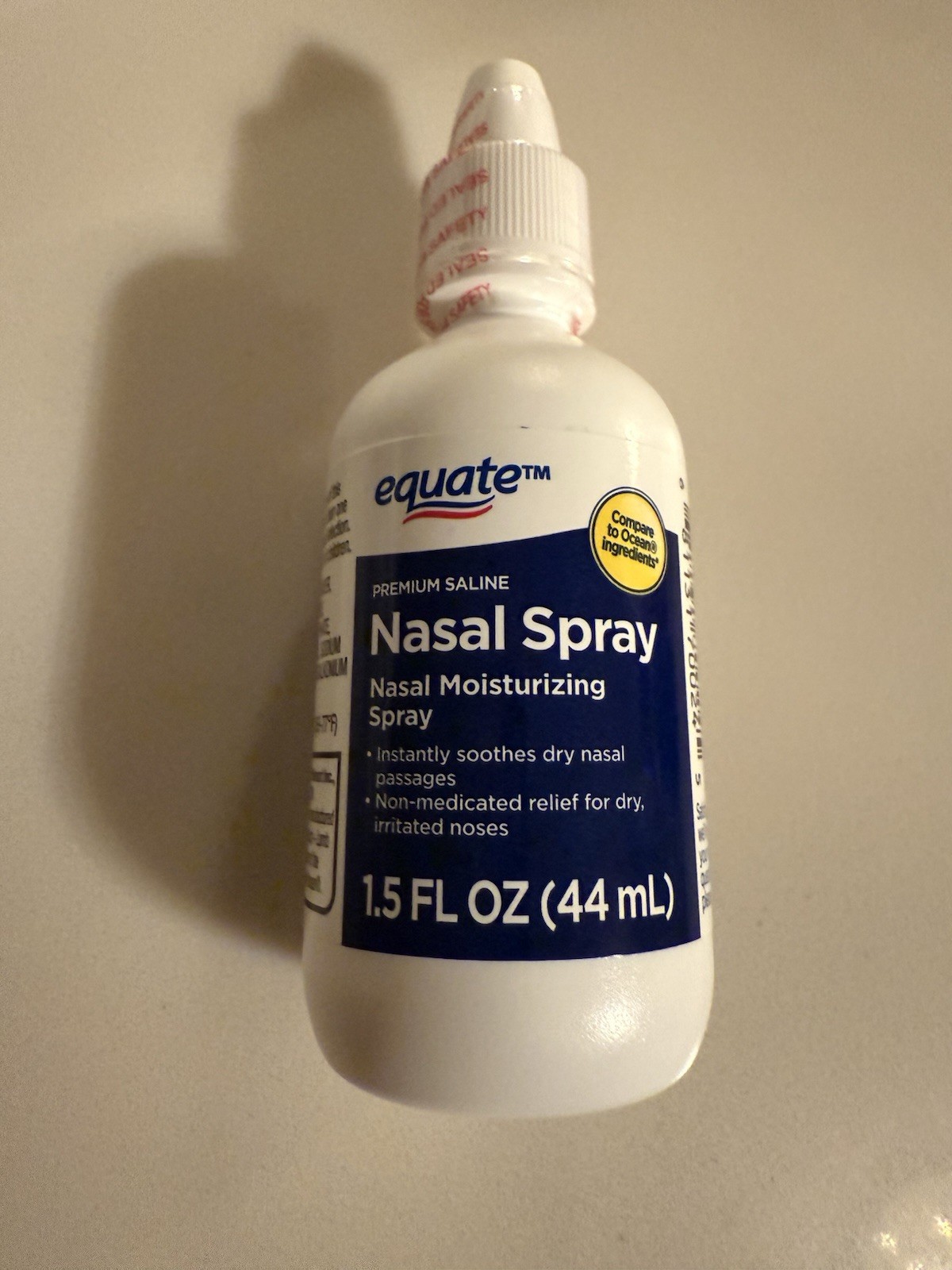 Equate Premium Saline Nasal Spray, Non-Medicated Moisturizing 1.5 fl oz