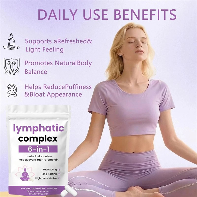 6-in-1 Lymphatic Complex,Lymphatic Drainage Supplements|Herbal Blend
