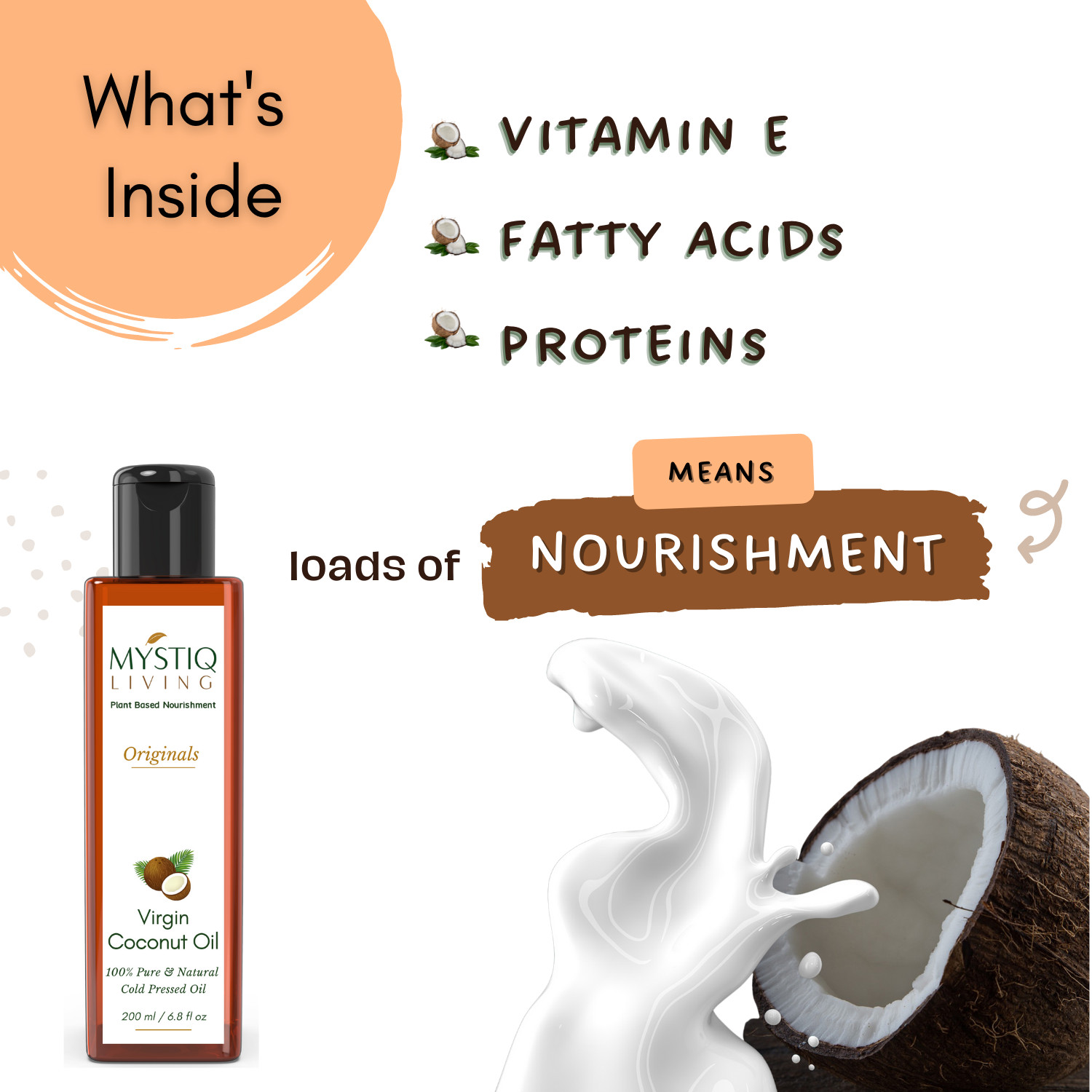 Mystiq Living Originals – Virgin Coconut Oil – 200 ML