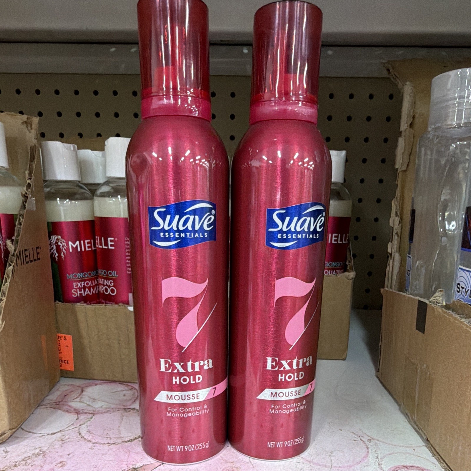 Suave Essentials Extra Hold Hair Mousse, Mousse Formulation, 9 oz