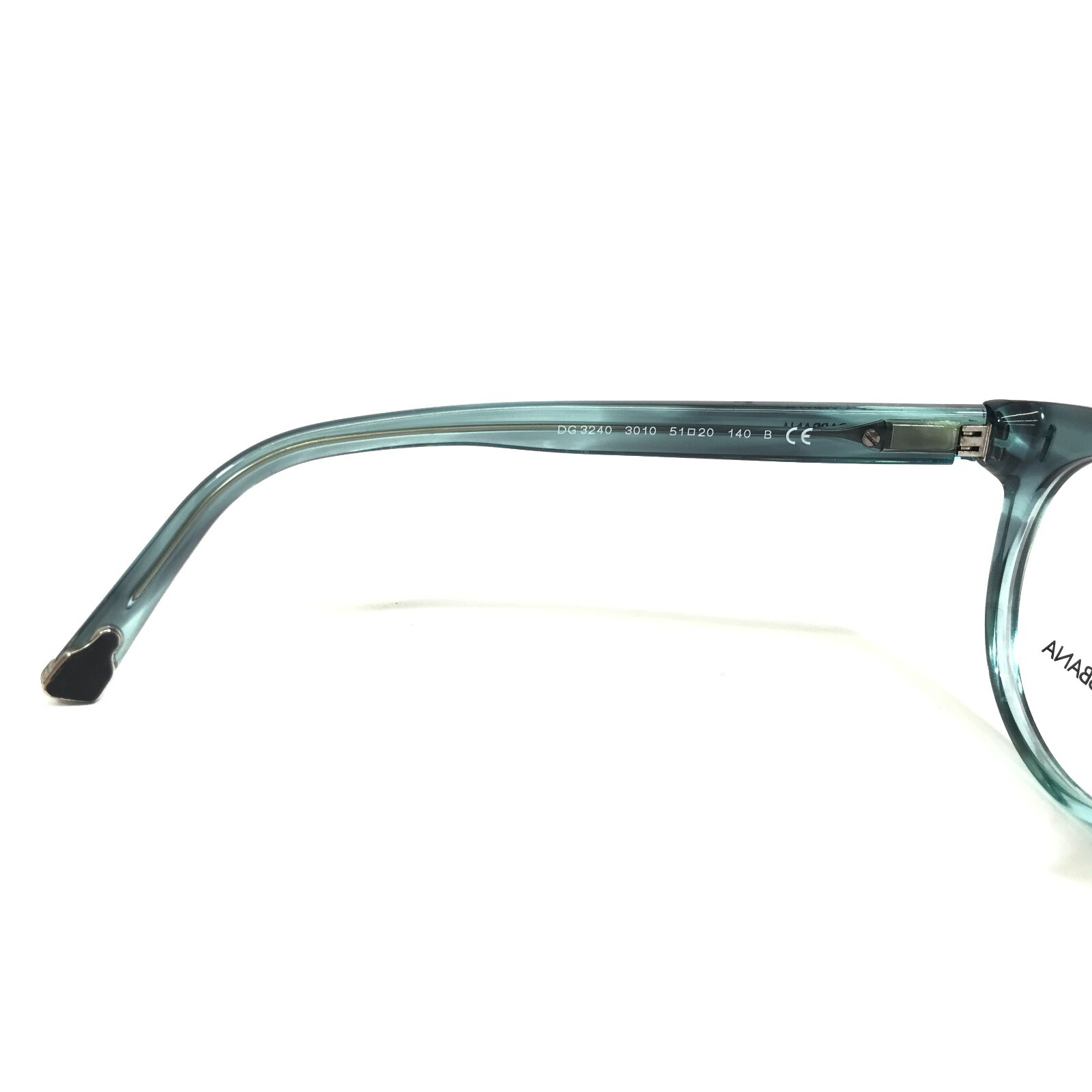 Dolce & Gabbana Eyeglasses Frames DG3240 3010 Blue Horn Round Full Rim 51-20-140