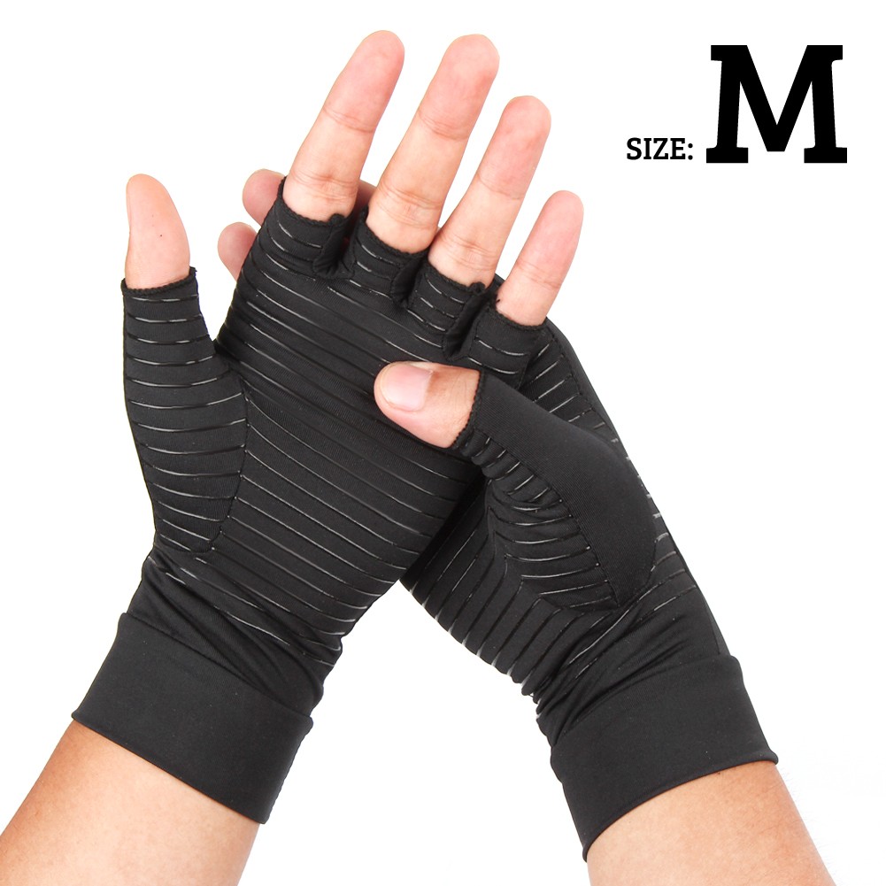 2 Pairs Copper Compression Arthritis Gloves Carpal Tunnel Joint Pain Relief Hand