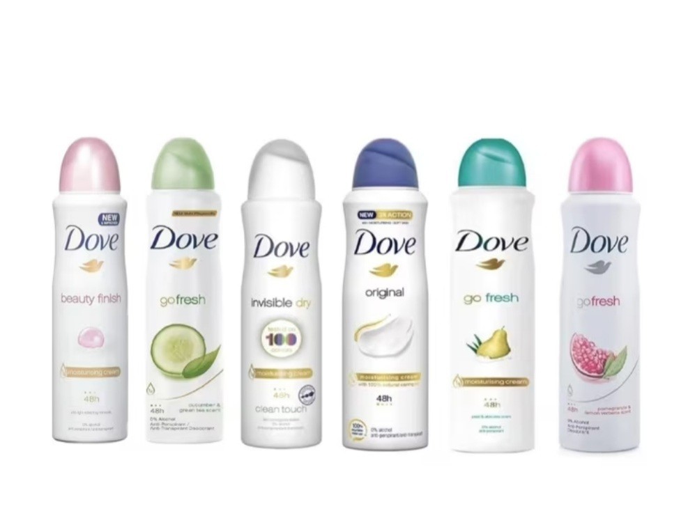Dove Dry Spray Set Women’s Antiperspirant Deodorant Variety Pack 6 Count Mix