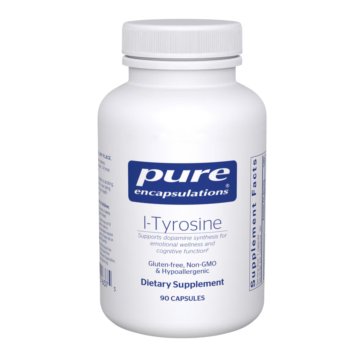 L-Tyrosine 90 Capsules Pure Encapsulations EXP 11/2027