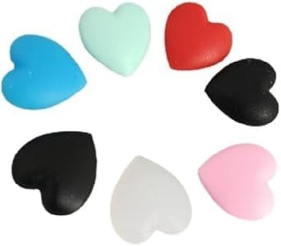 11 Pairs Random Colors Heart Eyeglasses Ear Grips Soft Silicone Retainers