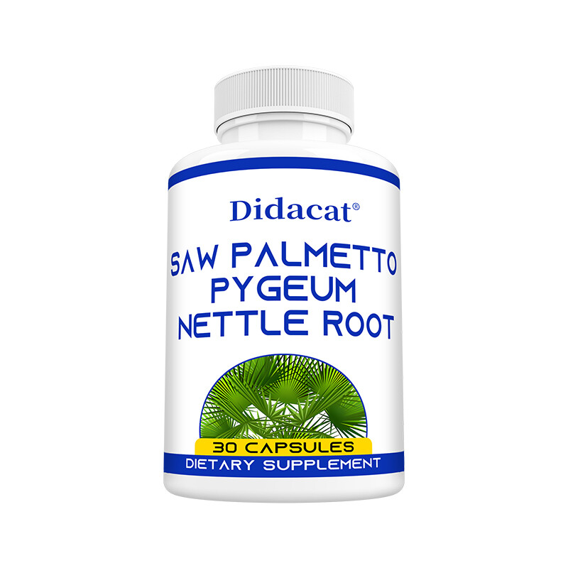 SAW PALMETTO PYGEUM NETTLE ROOT Extract Capsules – Supports Prostate Function