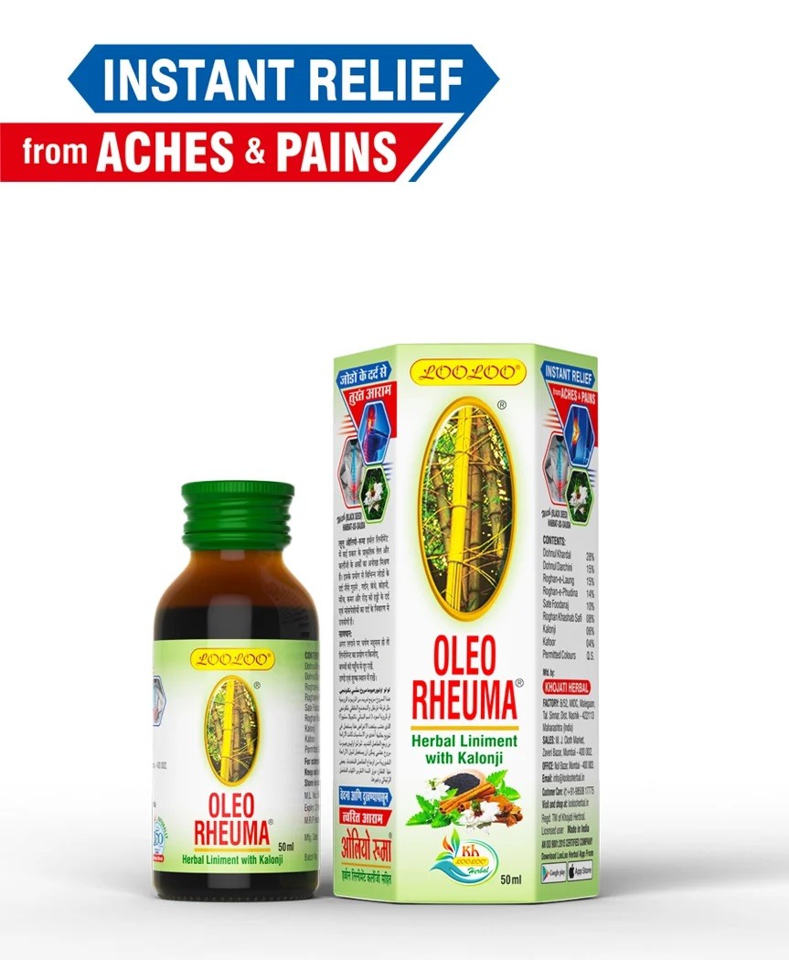 Loolo Oleo Rheuma Liniment With Kalaunji – Joint Muscle Aches Pains Oil 50ML
