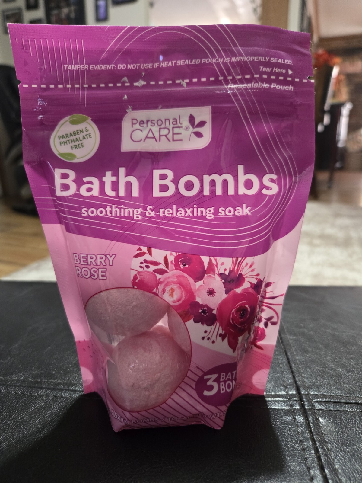 NEW- BERRY ROSE Bath Bombs-Package Contains 3 Bath Bombs