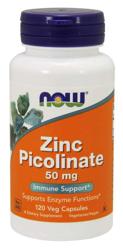 Now Foods ZINC PICOLINATE 50mg 120 Cap Bottle 04/26EXP Immune Support