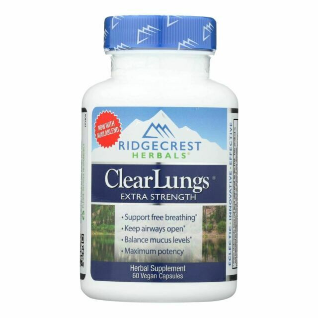 Ridgecrest Herbals ClearLungs Extra Strength Capsules – 60 Count