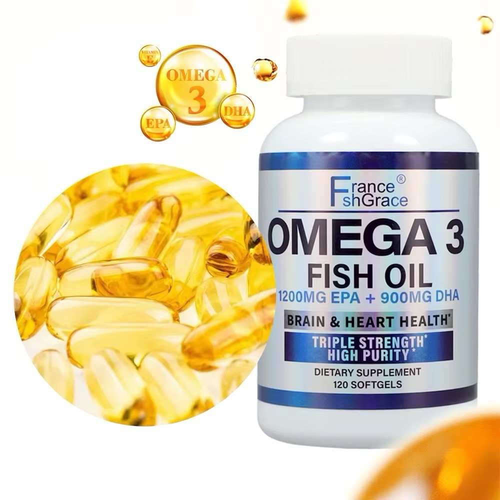 Omega 3 Fish Oil 120 Softgels Triple Strength EPA DHA 1200gm ✨💙
