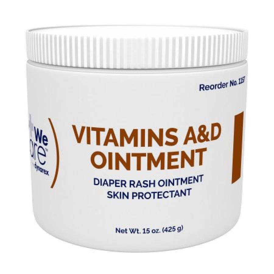 Dynarex We Care A&D Ointment Vitamin A/Vitamin D/White Petrolatum 76% 15oz Jar 1