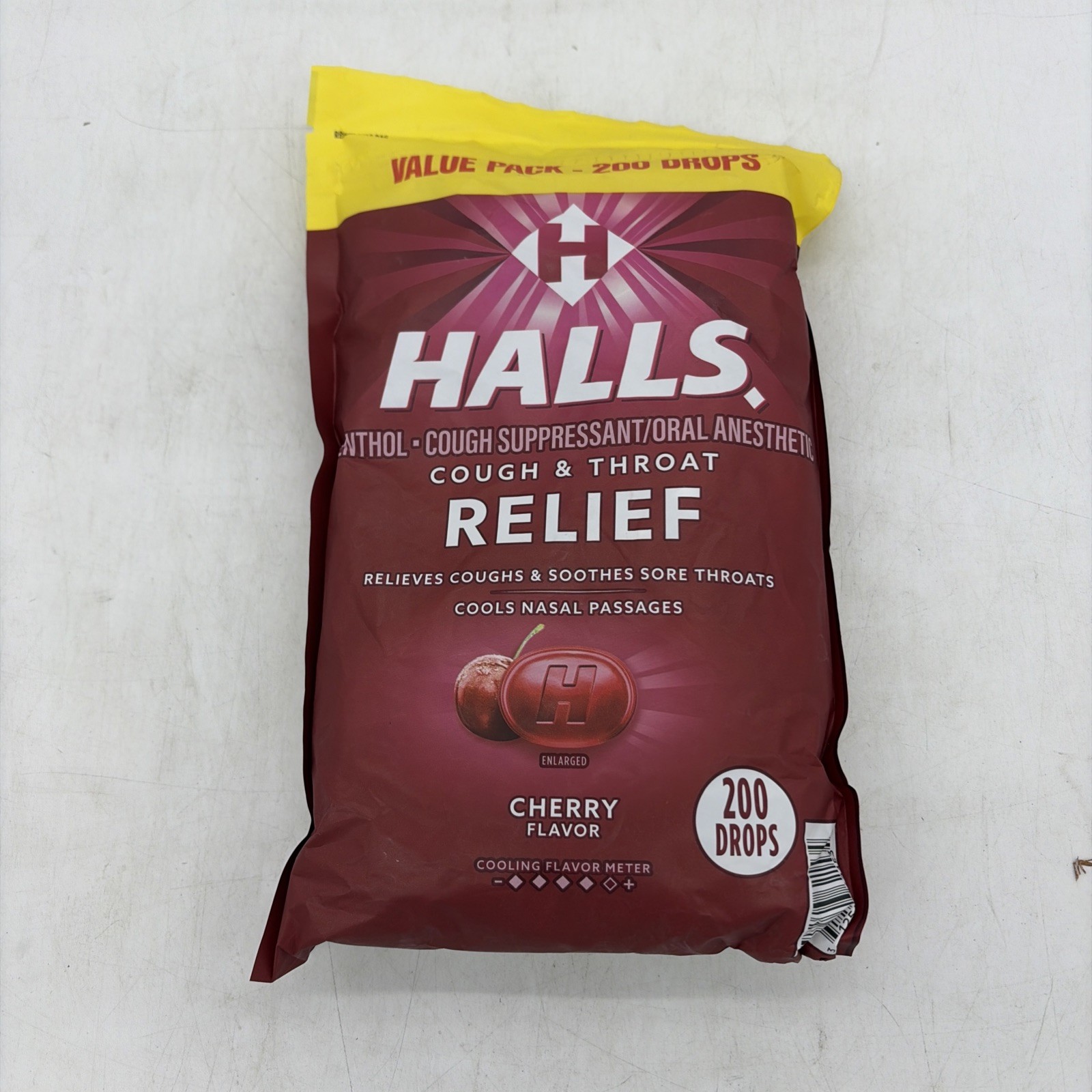 HALLS Relief Cherry Cough Drops, Value Pack, 200 Drops