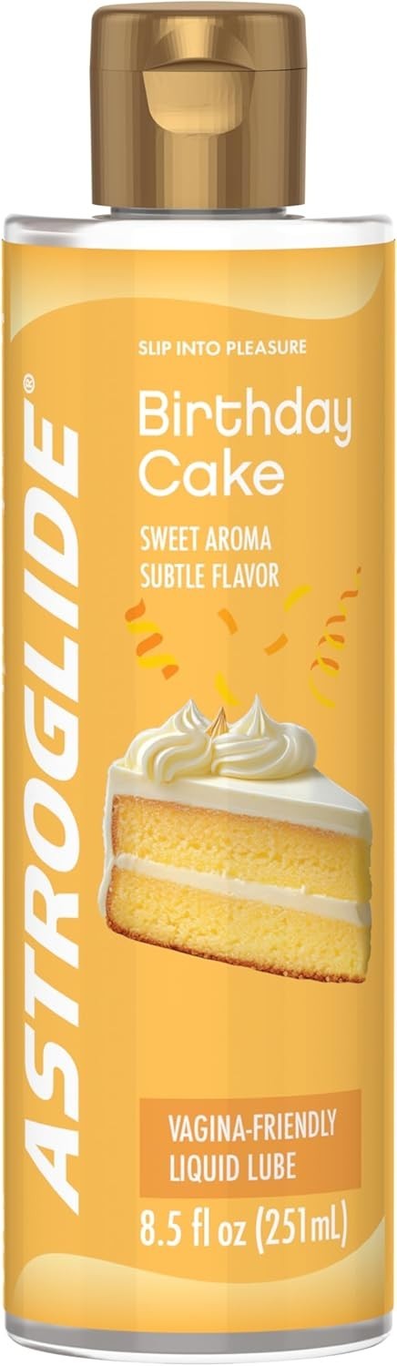 Astroglide Flavored Personal Lubricant 8.5oz – Strawberry, Birthday Cake & Peach