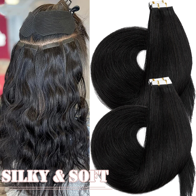 Double Sided Tape in on Skin Weft Balayage 100% Human Remy Hair Extensions 20PCS