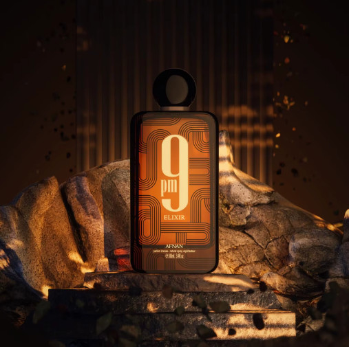 Afnan 9 PM Elixir Unisex Extrait de Parfum 3.4 Fl. Oz.