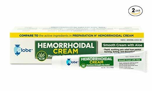 Hemorrhoidal cream with Aloe, 1.8 oz – 2 pack – Compare to Preparation H