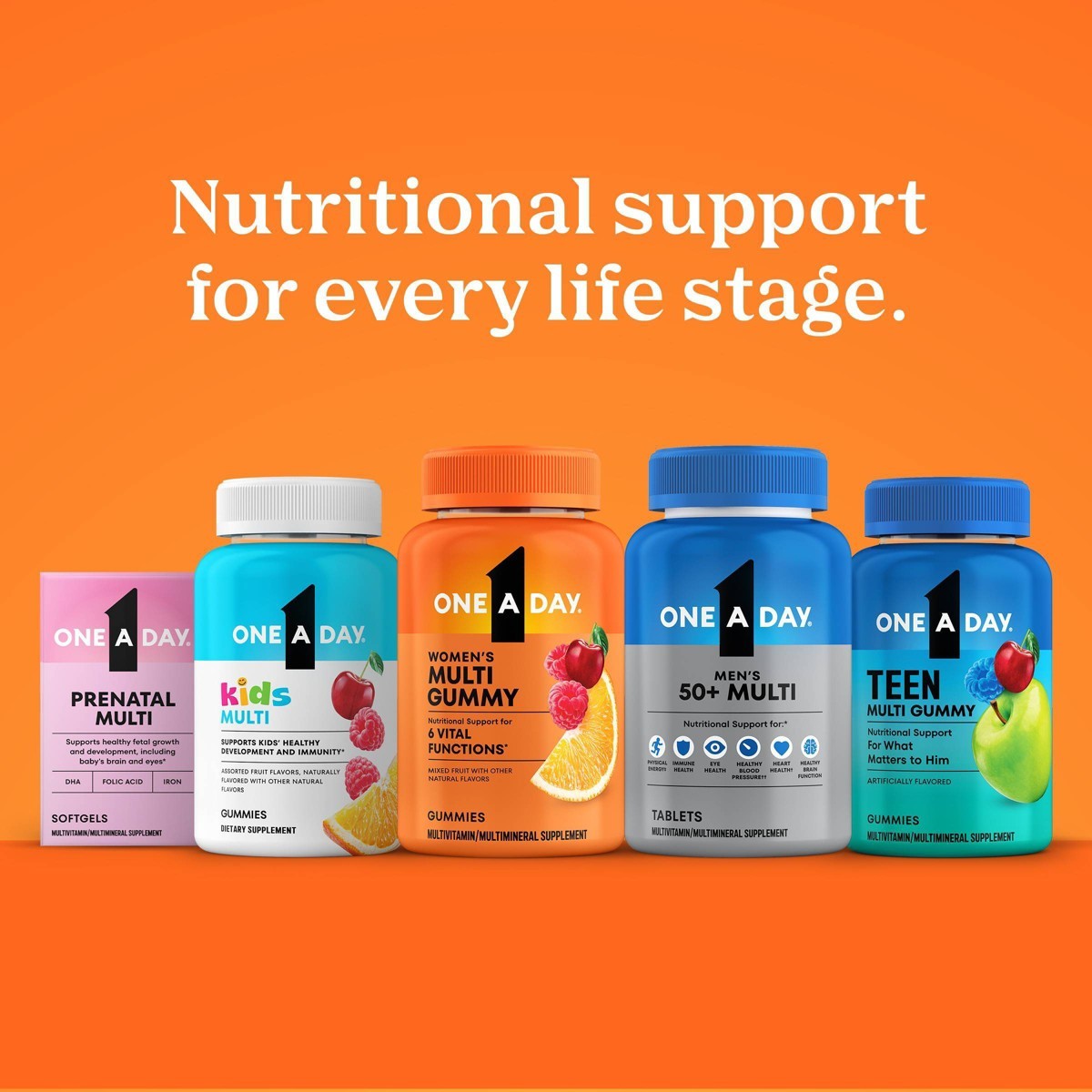 One A Day Women’s 50+ Multivitamin for Bone Health Tablets – 200ct