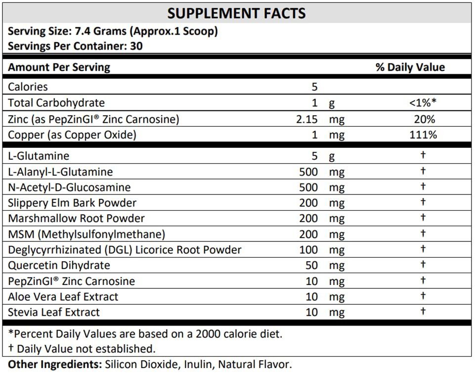 TERRA ORIGIN Healthy Gut Mint Flavor |30-Servings with L-Glutamine Zinc Gluco…