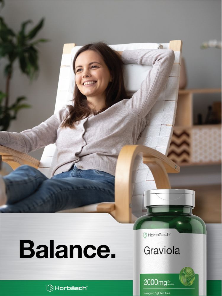 Graviola Capsules 2000mg | 120 Count | Non-GMO, Gluten Free | by Horbaach
