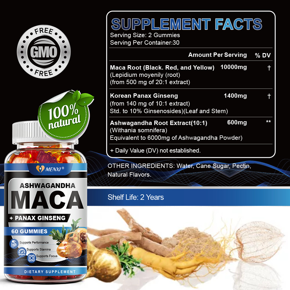 60PCS MENXI Kanna Advanced Gummies – Calm Relaxation & Social Ease Formula