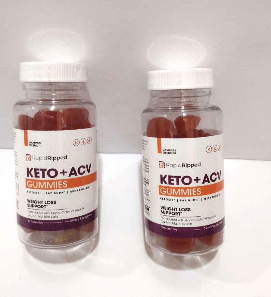 Rapid Ripped KETO+ACV Gummies, RapidRipped For Weight LOSS SUPPORT – 60 Gummies