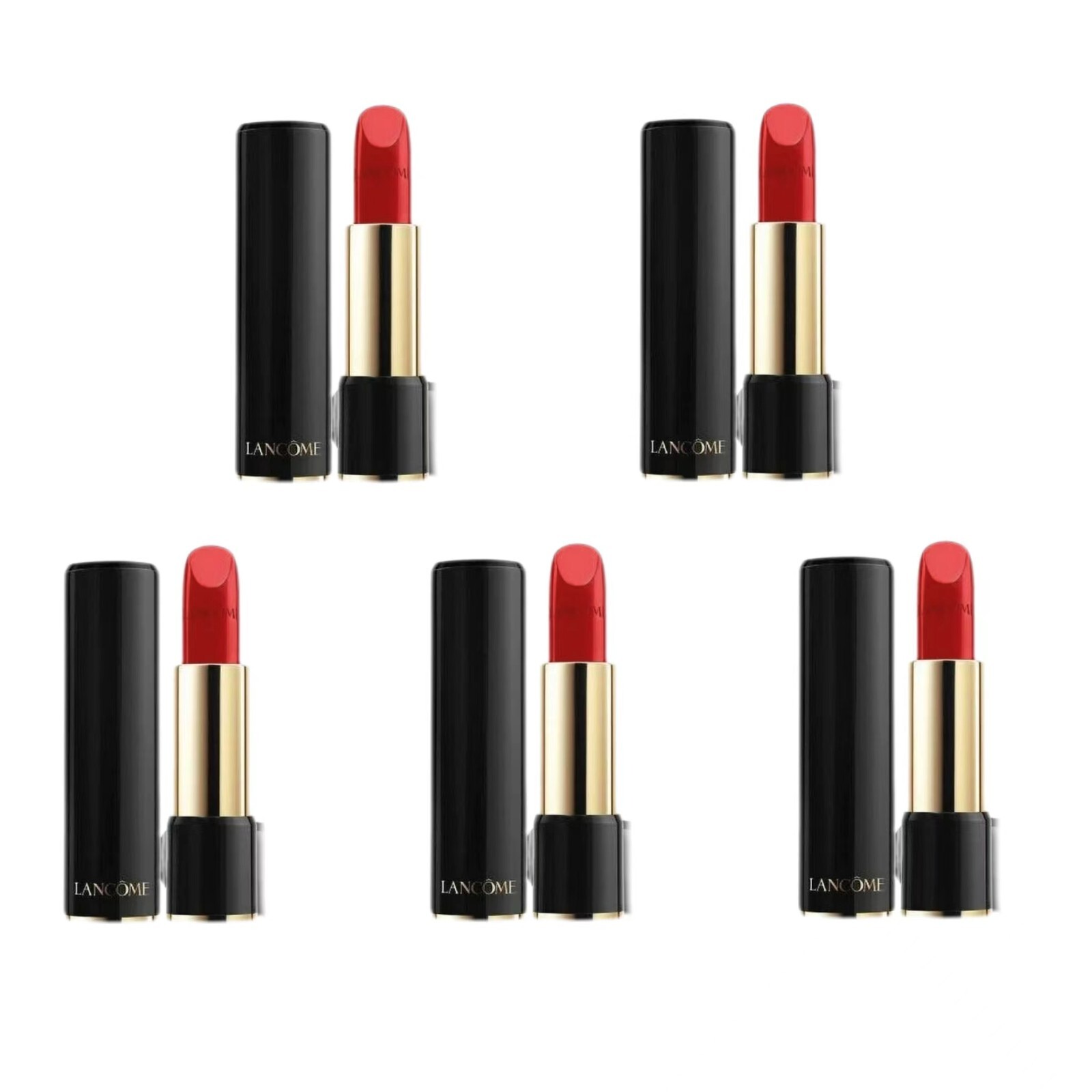 5 Lancome L’Absolu Rouge Advanced Hydrating Lipstick 132 Caprice Cream 3.4g NWOB