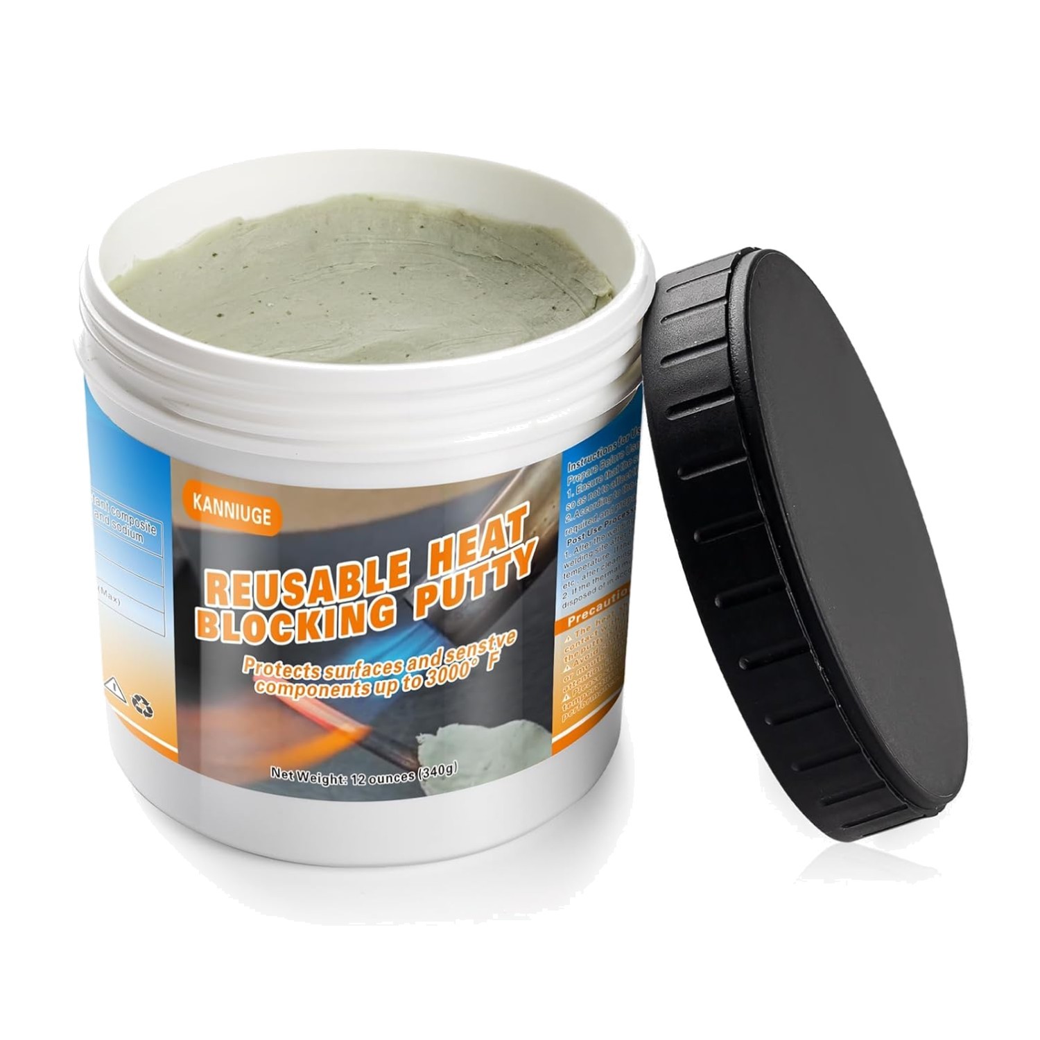 Durable 12 oz Insulating Putty – Reusable Up to 40 Times for Safe Heating Needs
