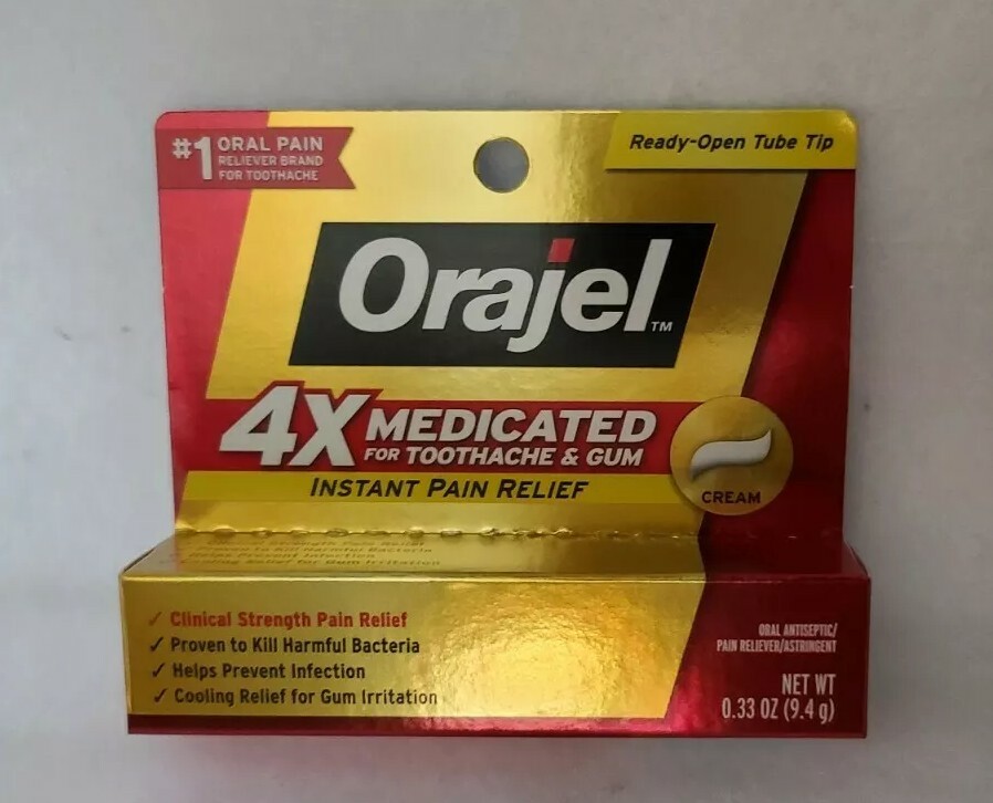 Orajel 4X for Toothache & Gum Pain: Severe Cream Tube 0.33Oz- from #1 Oral Pain